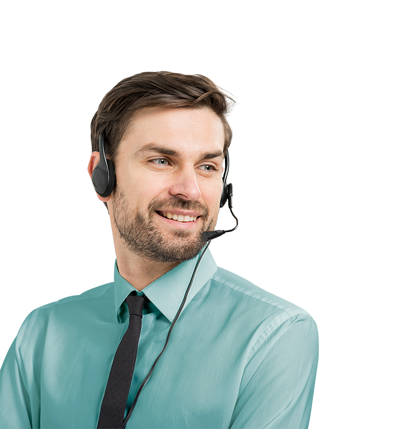 Kontakt: Person mit Headset